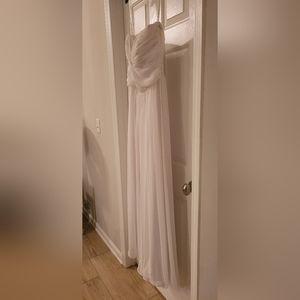 White wedding gown with belt